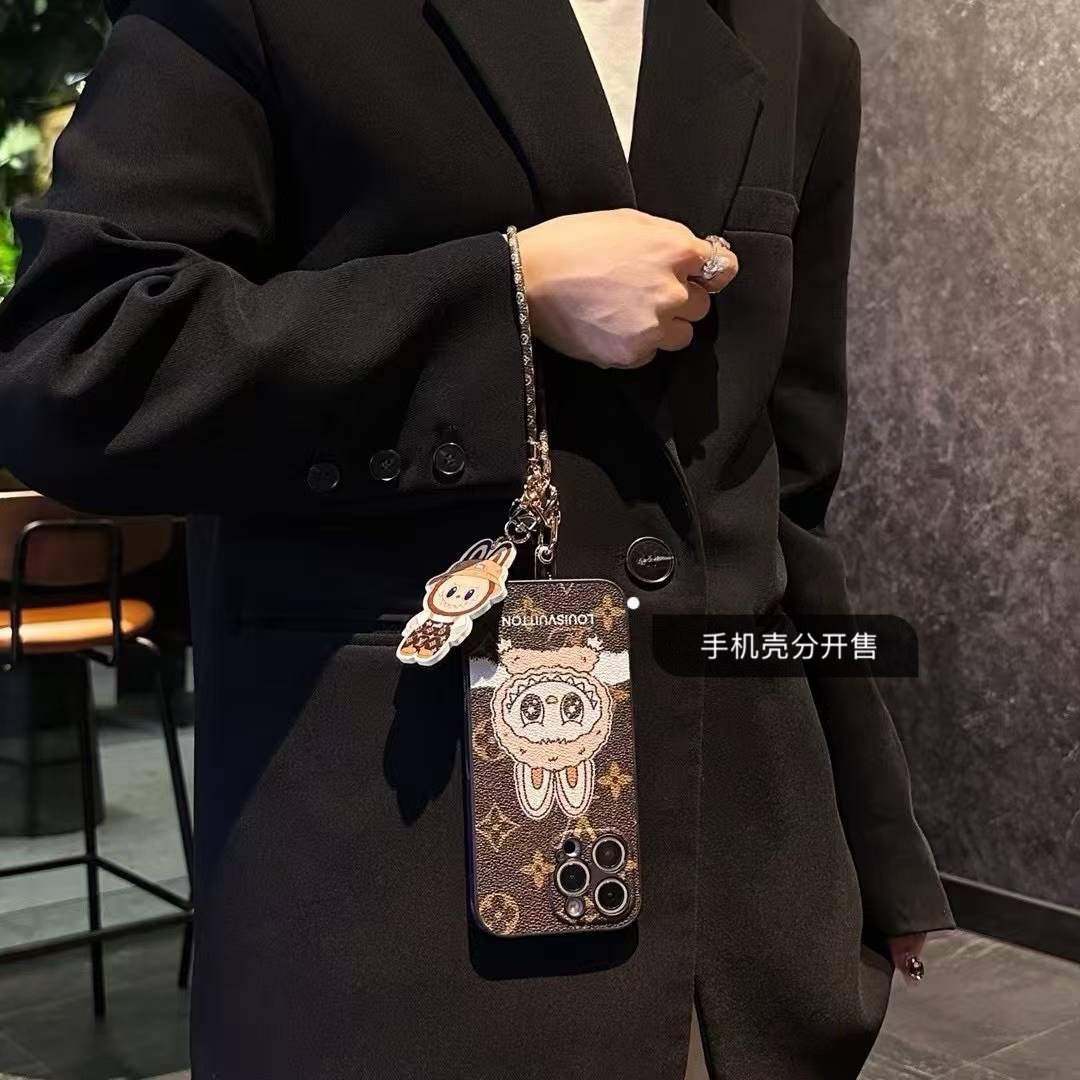  皮绳链条➕拉布布挂件一套配包装 手机壳  手机壳挂件皮绳链条 适合任何手机壳 包包挂件