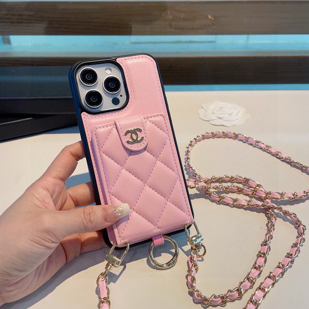 Elegant Chanel Inspired Card Holder Phone Case with Crossbody Chain for iPhone 14 10 i1751986053109 5347 0 8