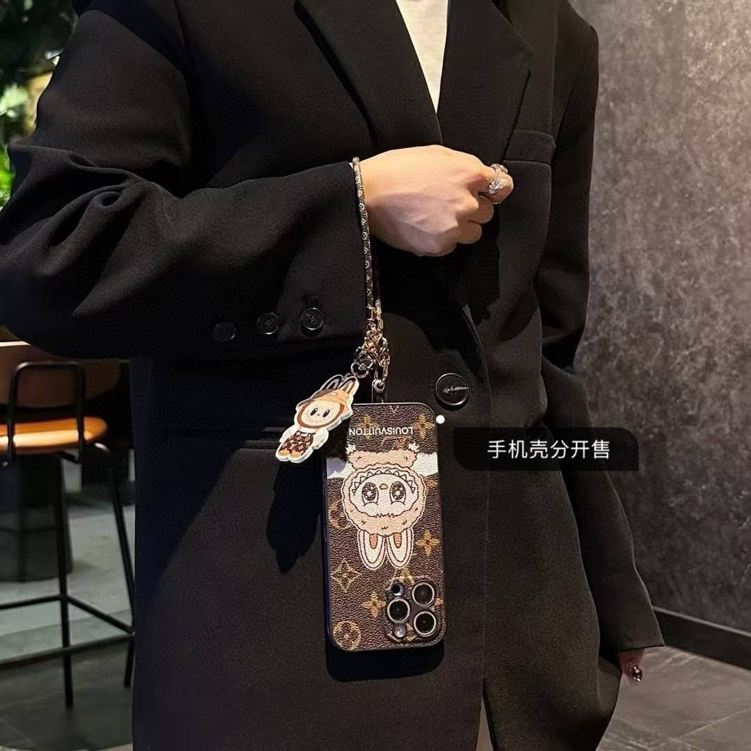  皮绳链条➕拉布布挂件一套配包装 手机壳  手机壳挂件皮绳链条 适合任何手机壳 包包挂件