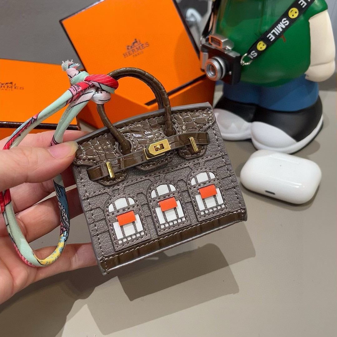 ❤️爱马仕迷你铂金包挂件 创意小房子包包 通用蓝牙耳机包 可放钥匙口红 时尚迷你包包  可以当包饰，耳机