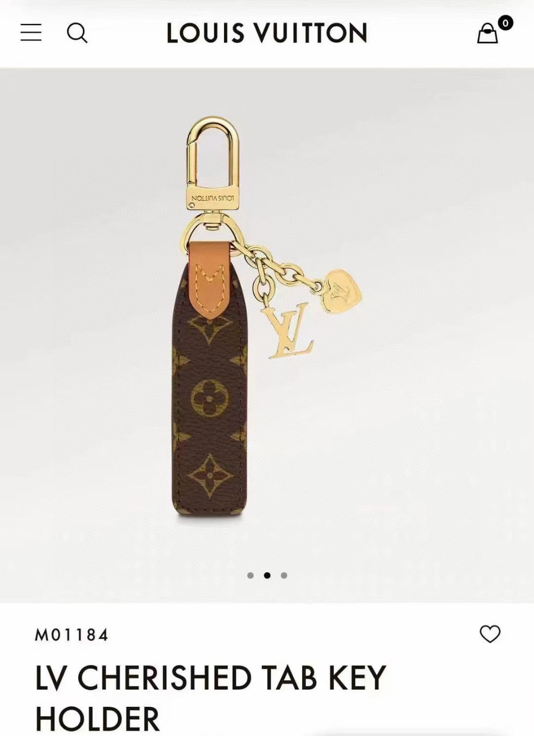 🆕LOUIS VUITTON官网M  LV 包饰与钥匙扣挂件
LV Cherished Tab 钥匙扣结