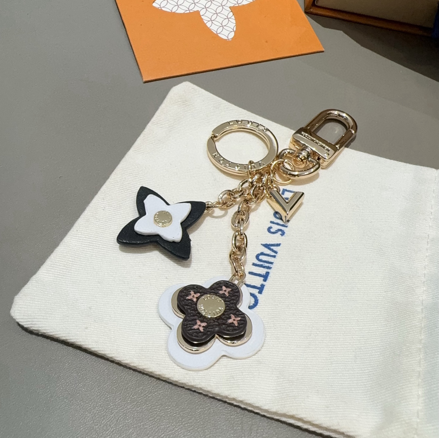 🆕LOUIS VUITTON官网钥匙扣 LV经典四瓣花设计，63084 
包饰🌹钥匙扣
原版开模代购级品