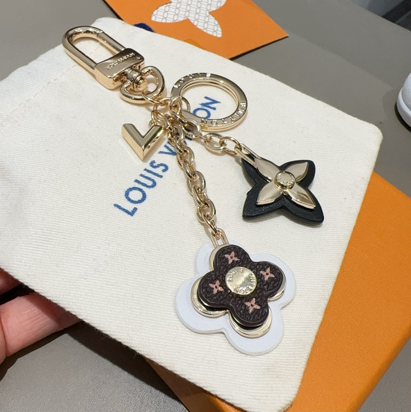 🆕LOUIS VUITTON官网钥匙扣 LV经典四瓣花设计，63084 
包饰🌹钥匙扣
原版开模代购级品
