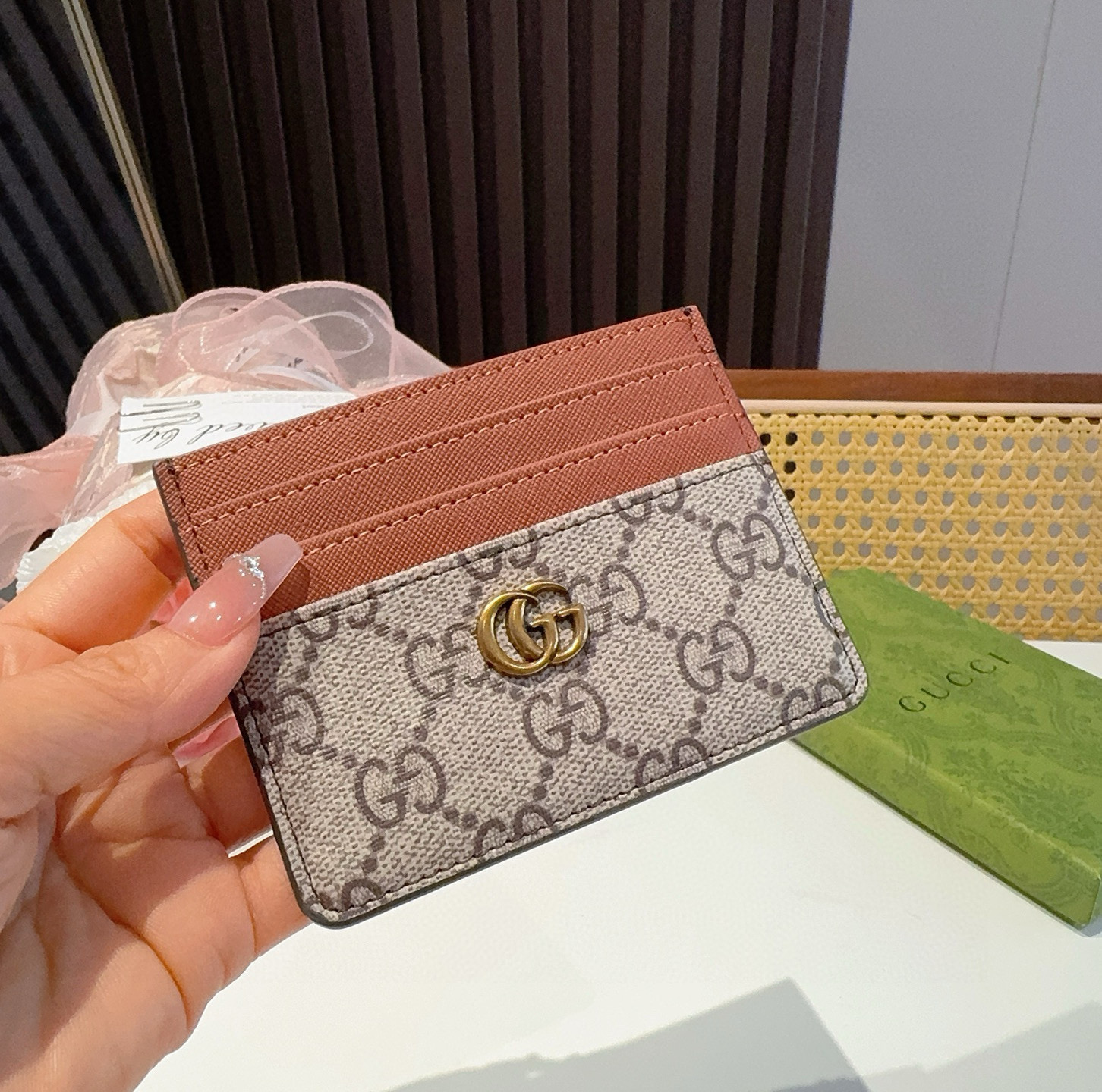  古驰gucci卡包零钱包 多个卡位 官网同步  尺寸：10.5x8
