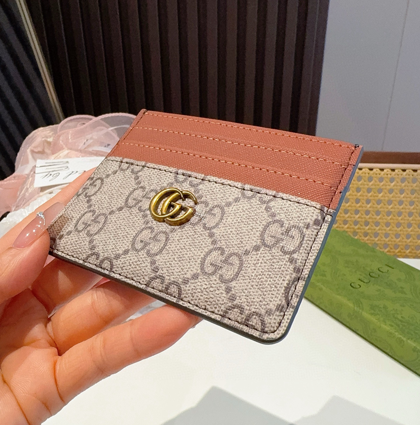  古驰gucci卡包零钱包 多个卡位 官网同步  尺寸：10.5x8