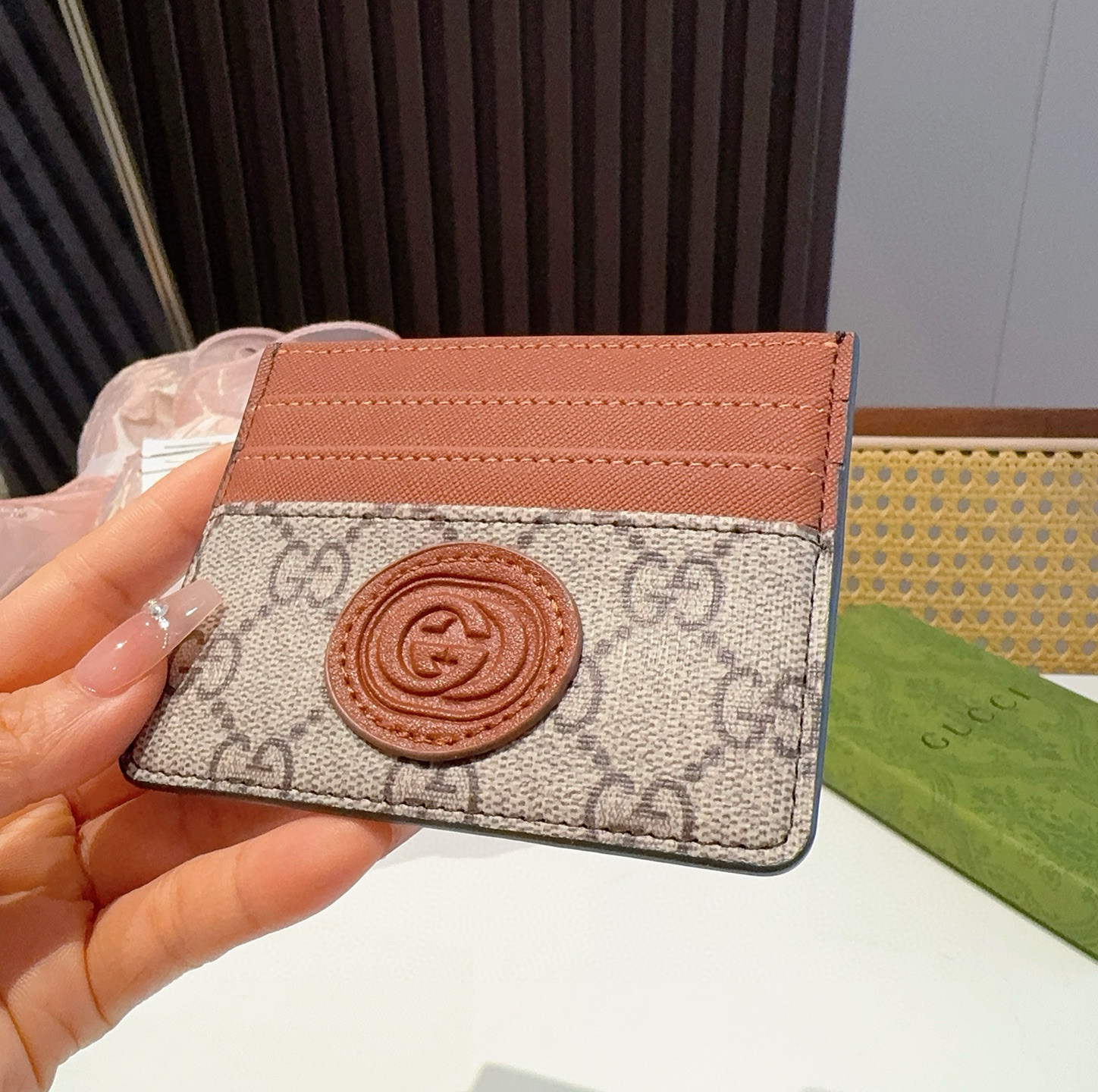  古驰gucci卡包零钱包 多个卡位 官网同步  尺寸：10.5x8