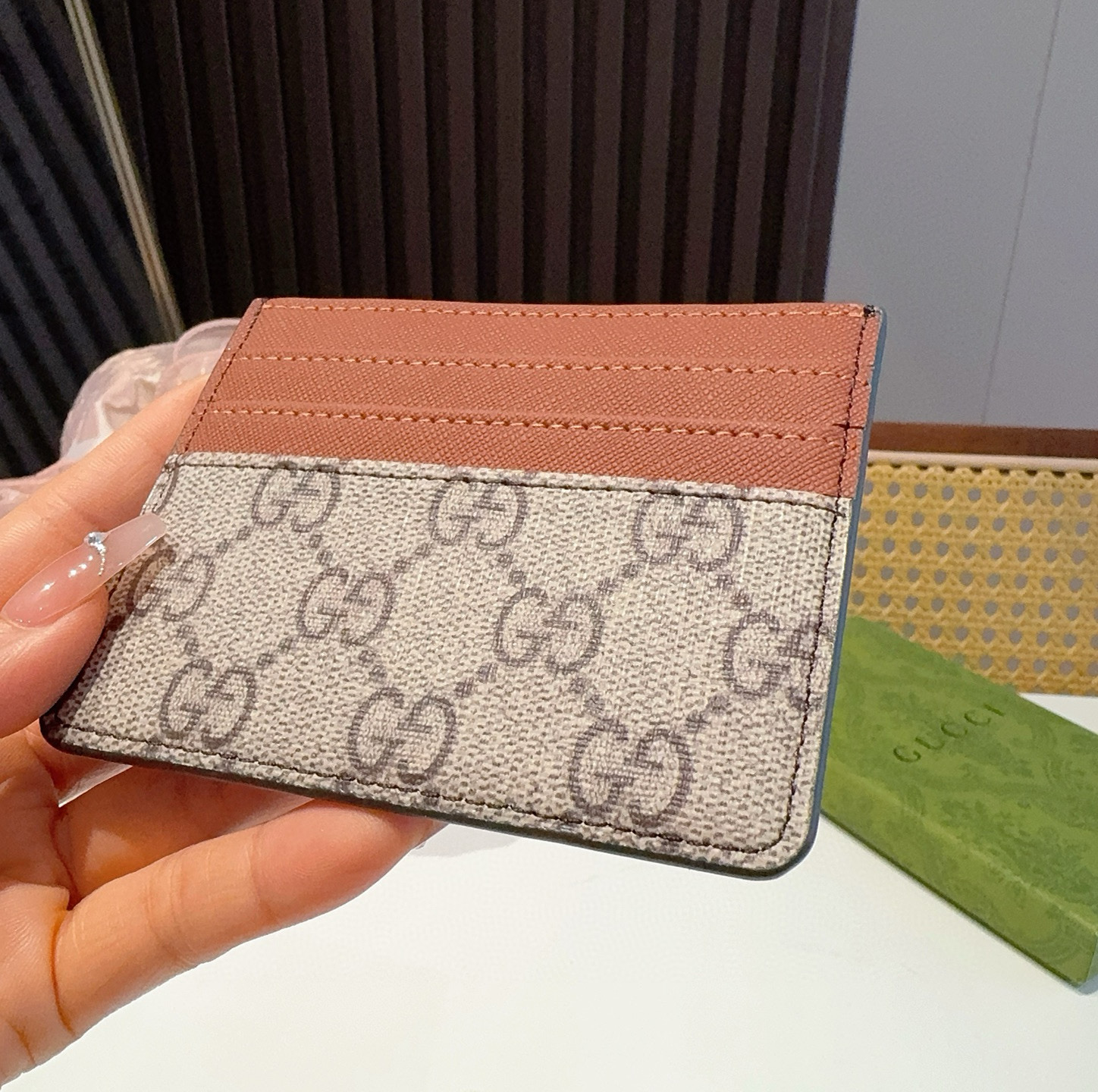  古驰gucci卡包零钱包 多个卡位 官网同步  尺寸：10.5x8