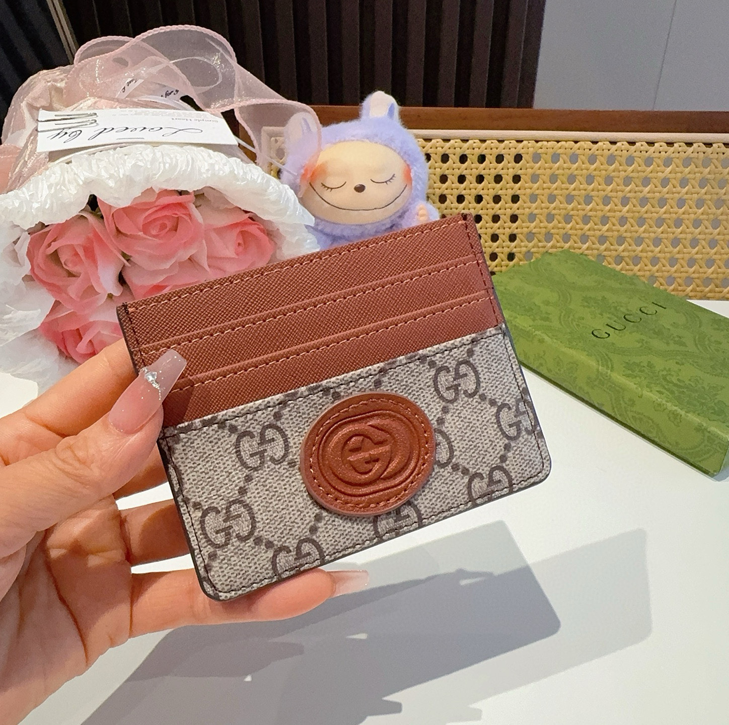  古驰gucci卡包零钱包 多个卡位 官网同步  尺寸：10.5x8