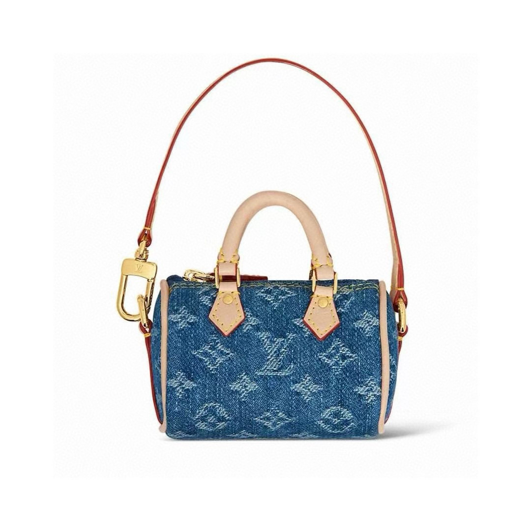   配链条❗️新品❗️LV手提mini牛仔布枕头包 
☀️Louis Vuitton 路易威登lv迷你手