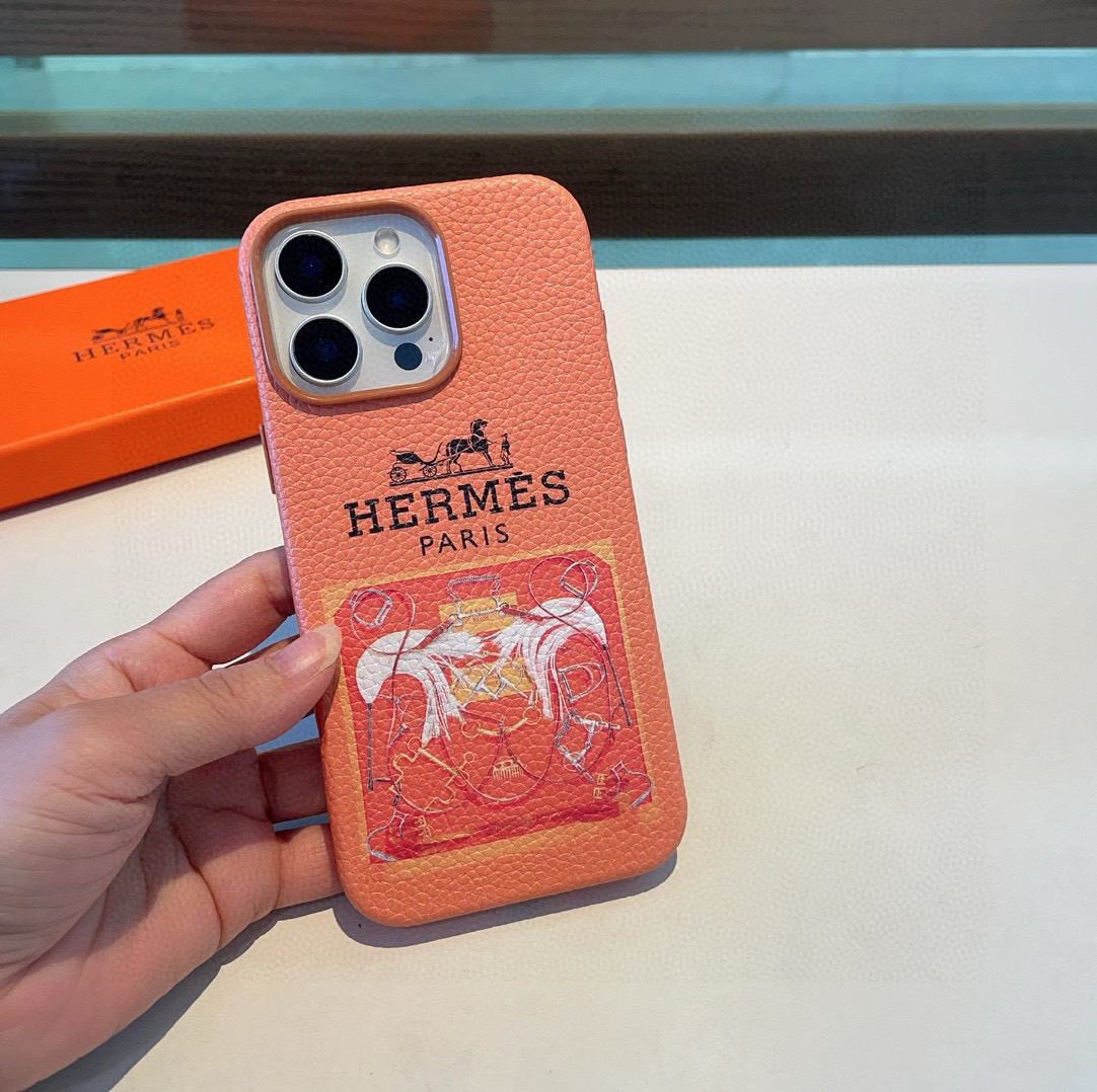 🆕新品上市💗HERMES爱马仕全包荔枝纹手机壳
型号：为了不出现报错型号，请打开本机查看手机设置显示的型