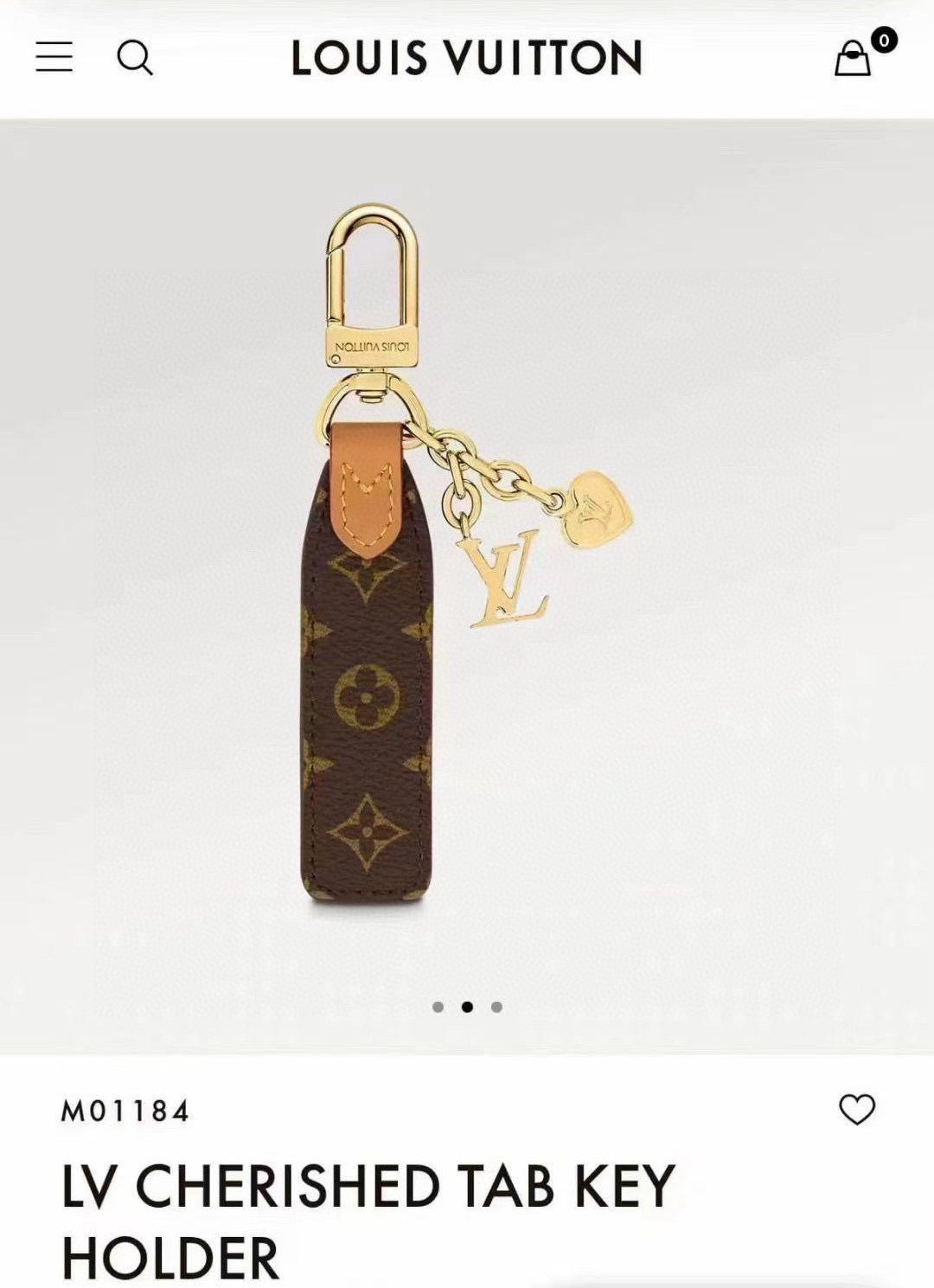 🆕LOUIS VUITTON官网M  LV 包饰与钥匙扣挂件
LV Cherished Tab 钥匙扣结