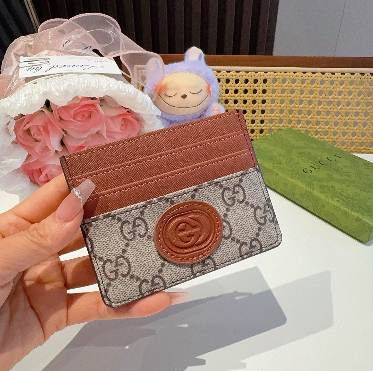  古驰gucci卡包零钱包 多个卡位 官网同步  尺寸：10.5x8