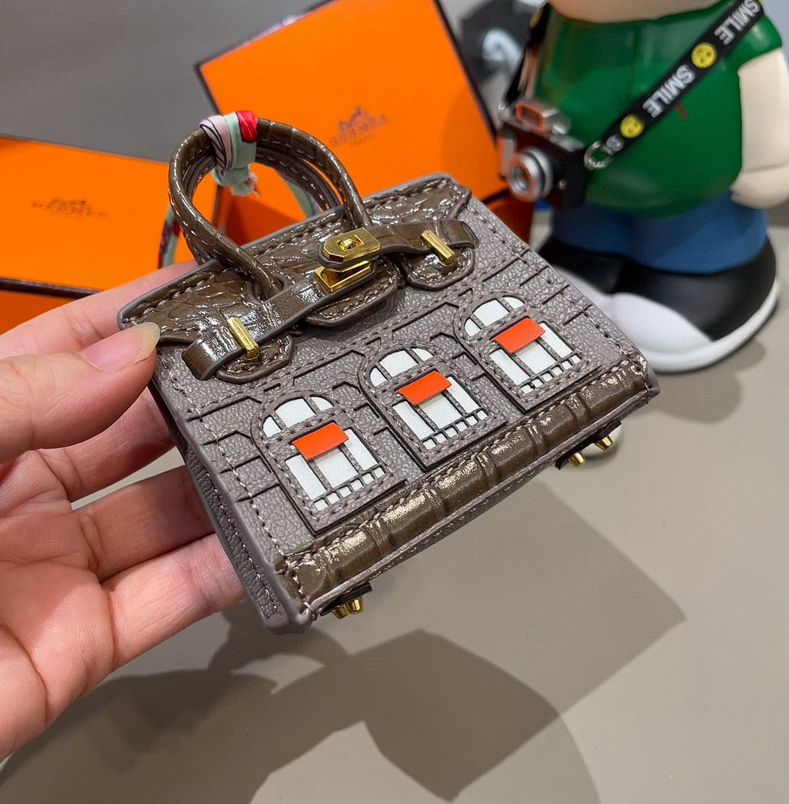 ❤️爱马仕迷你铂金包挂件 创意小房子包包 通用蓝牙耳机包 可放钥匙口红 时尚迷你包包  可以当包饰，耳机