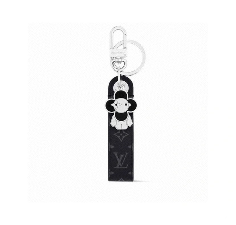 Louis Vuitton Vivienne Dragonne Monogram Eclipse Key Holder Bag Charm