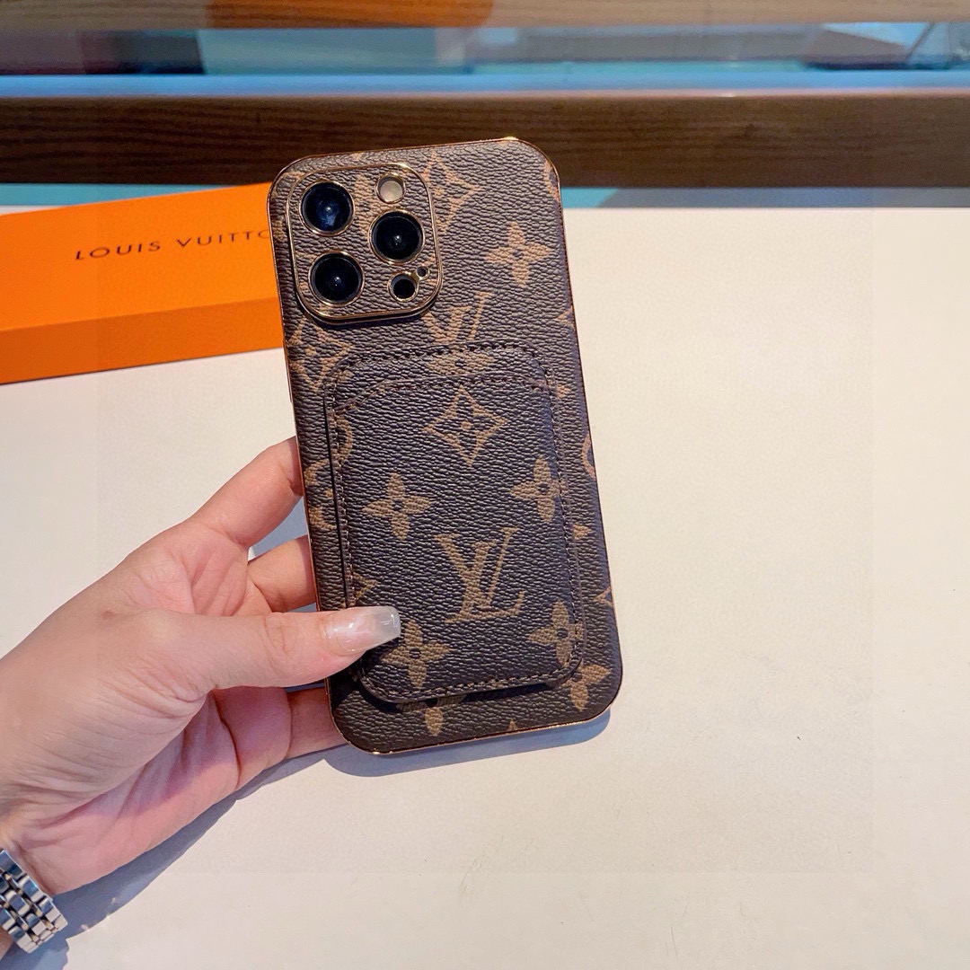 Louis Vuitton Monogram iPhone Case with Card Holder - Stylish Protection