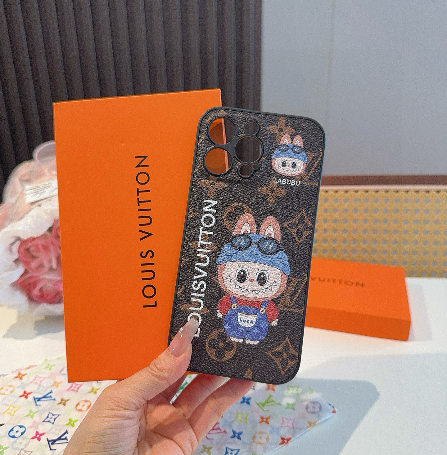 Louis Vuitton iPhone Case - Labubu Design Full Coverage Protective Case