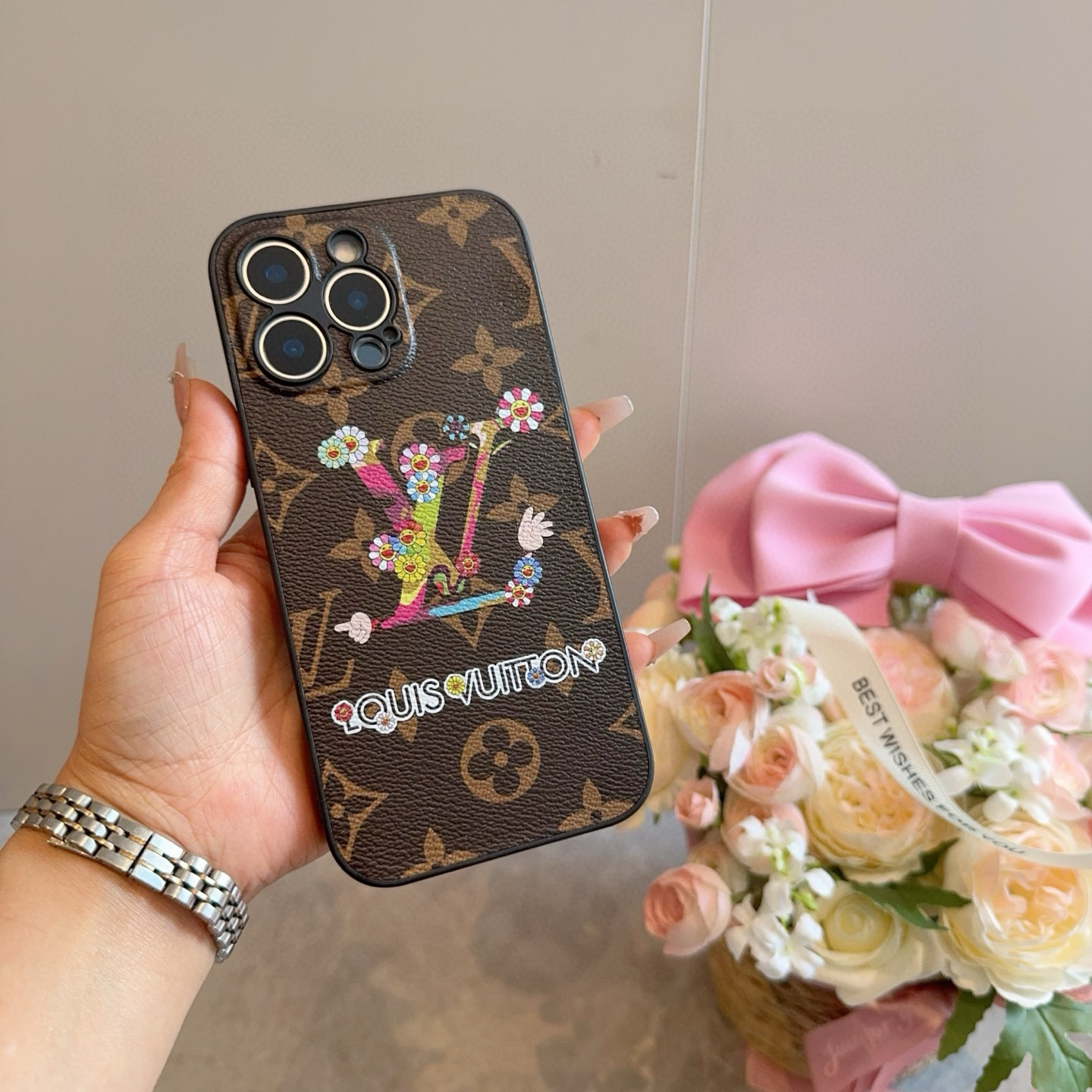 Louis Vuitton Murakami Takashi Pattern iPhone Case - Full Coverage