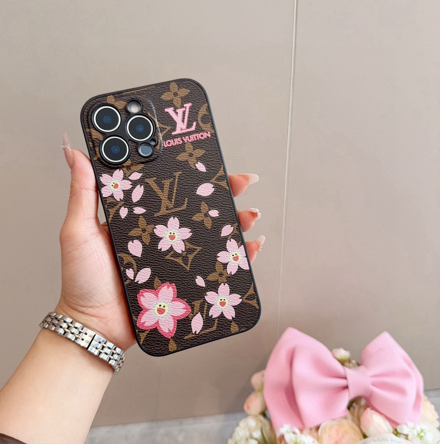 Louis Vuitton Inspired Murakami Takashi Cherry Blossom iPhone Case