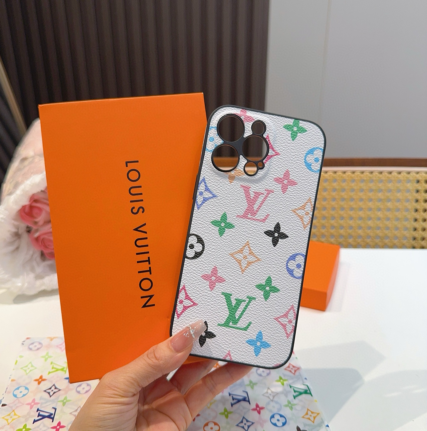 Louis Vuitton Inspired Designer Leather Phone Case for iPhone 14/15/16 Series