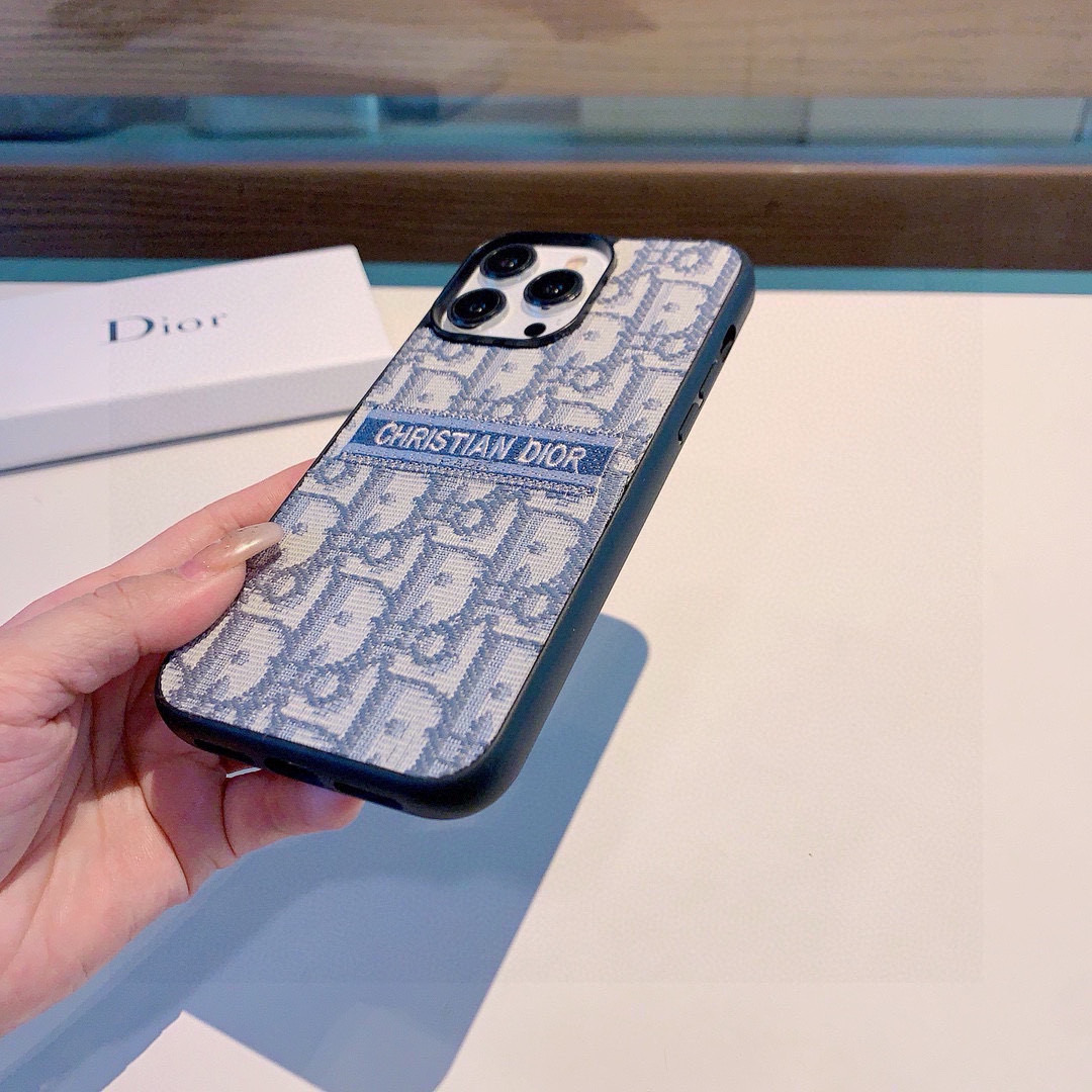 Dior Embroidery Phone Case for iPhone 13, 14, 15 Pro Max - Stylish Protection 8 i1757767572614 3100 0 6