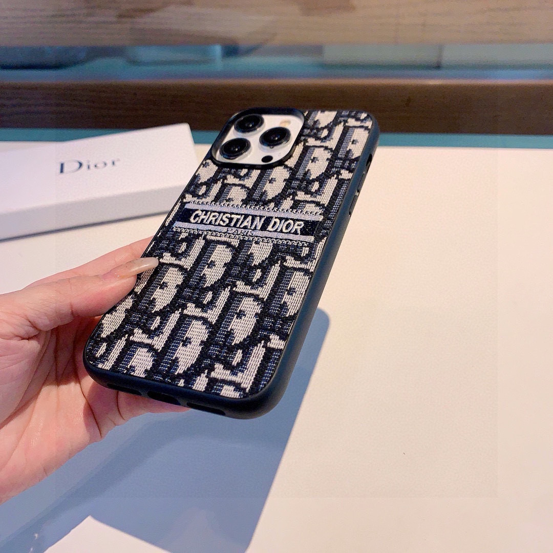 Dior Oblique Embroidery iPhone Case - Stylish Protection for Your iPhone 9 i1757767584054 1445 0 7