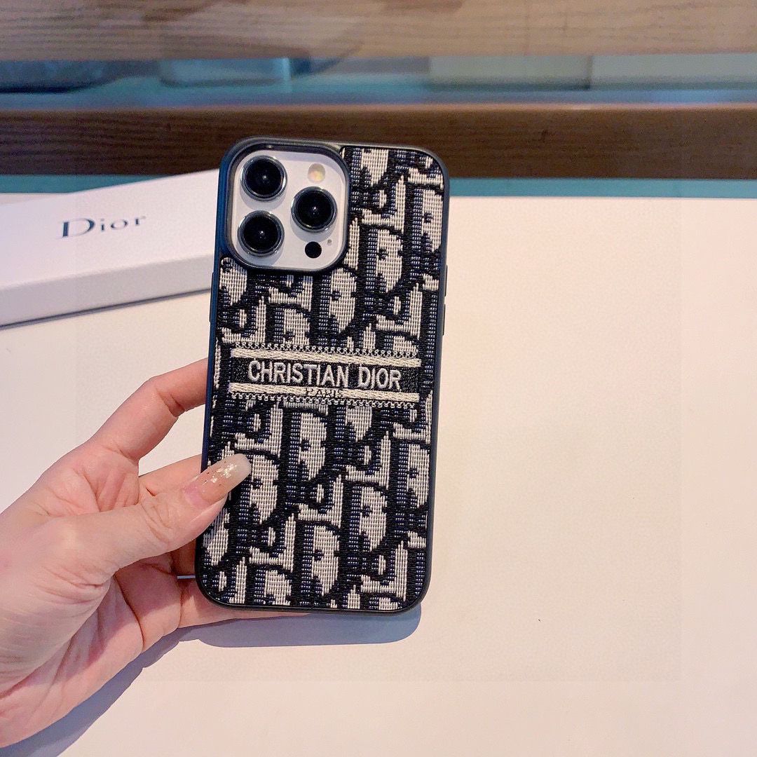 Dior Oblique Embroidery iPhone Case - Stylish Protection for Your iPhone 10 i1757767584054 7400 0 8