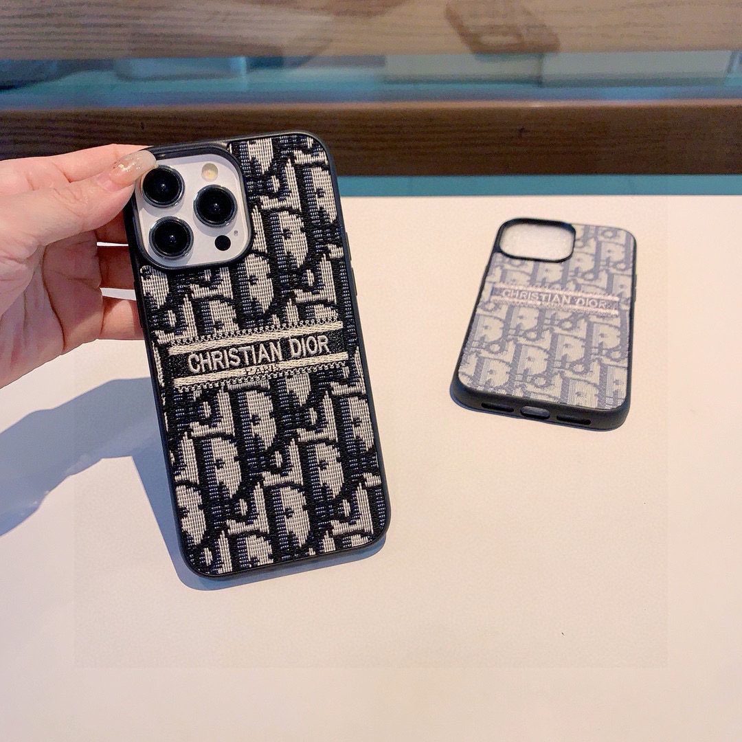 Dior Oblique Embroidery iPhone Case - Stylish Protection for Your iPhone 3 i1757767585304 982 0 1