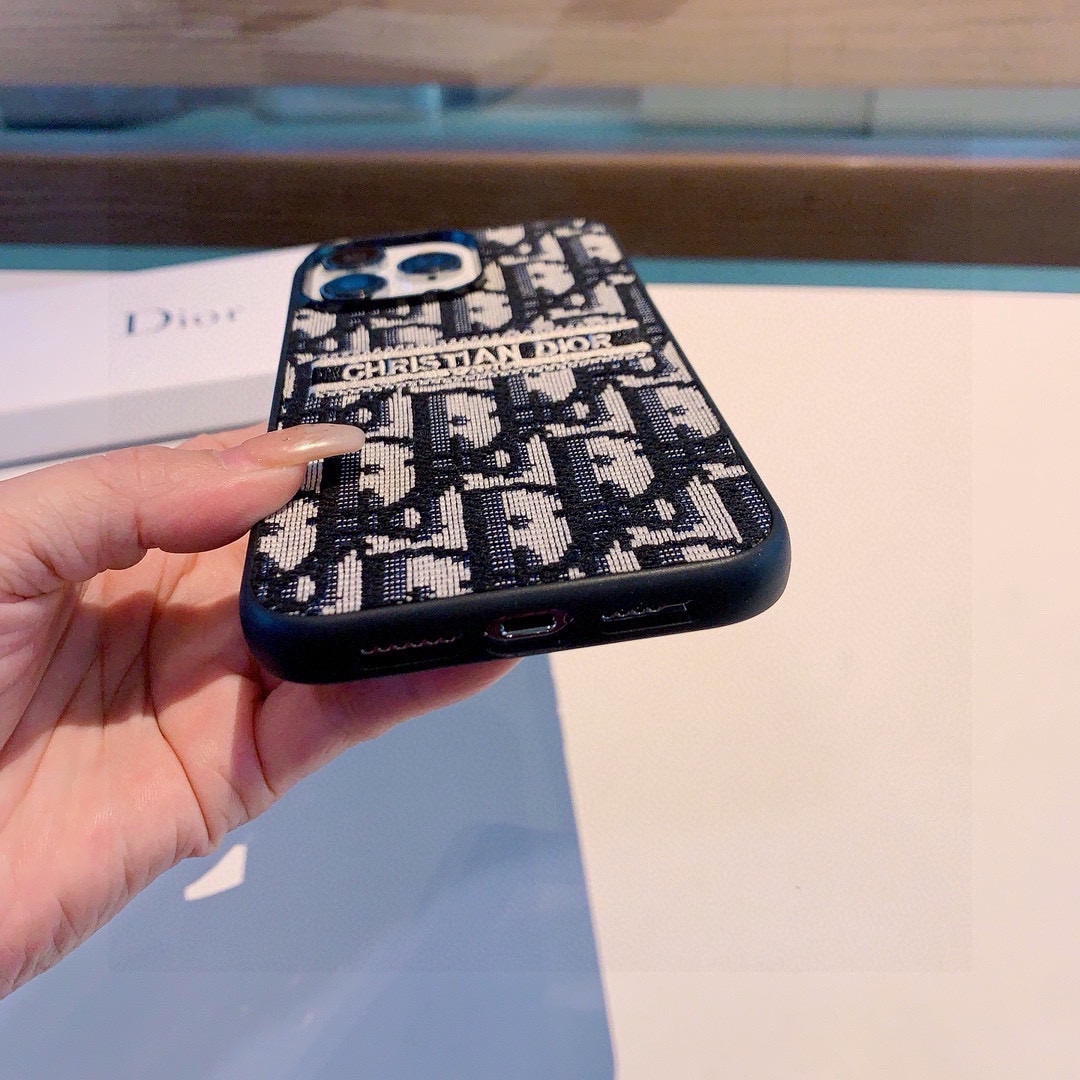 Dior Oblique Embroidery iPhone Case - Stylish Protection for Your iPhone 8 i1757767585306 9604 0 6