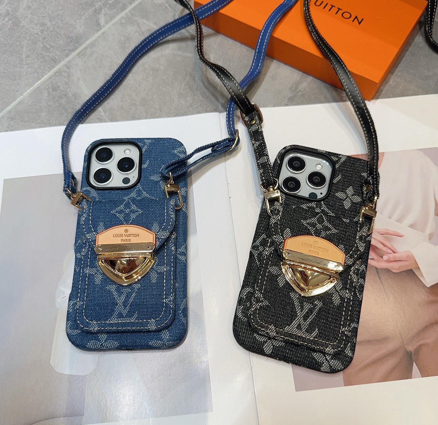 Louis Vuitton Denim Lock Card Holder Crossbody iPhone Case 6 i1757767859453 5259 0 4