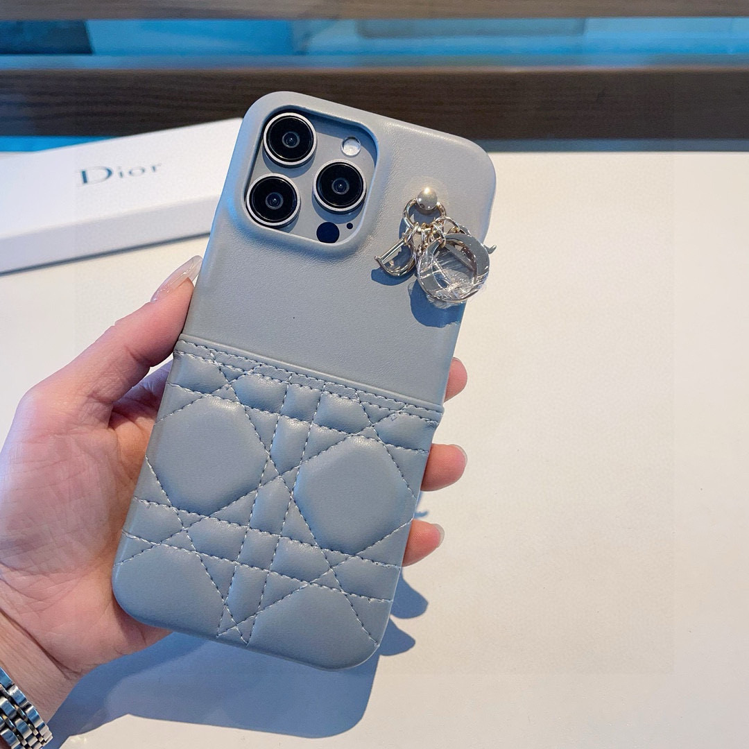 Dior iPhone 14/15 Pro Max Case with Lady Dior Charm - Original Design 5 i1757768030441 2412 0 3