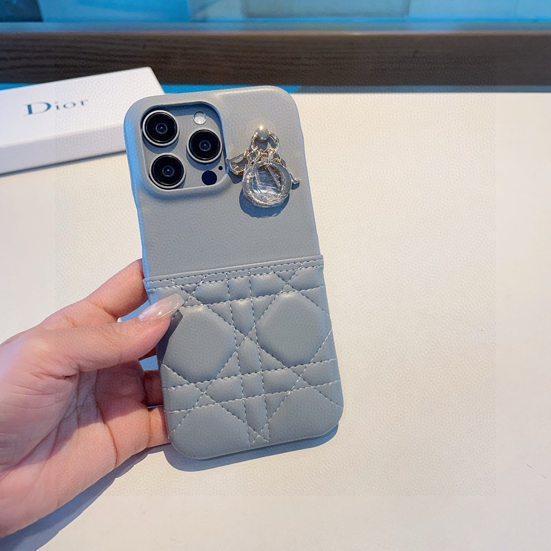 Dior iPhone 14/15 Pro Max Case with Lady Dior Charm - Original Design 4 i1757768030442 7740 0 2