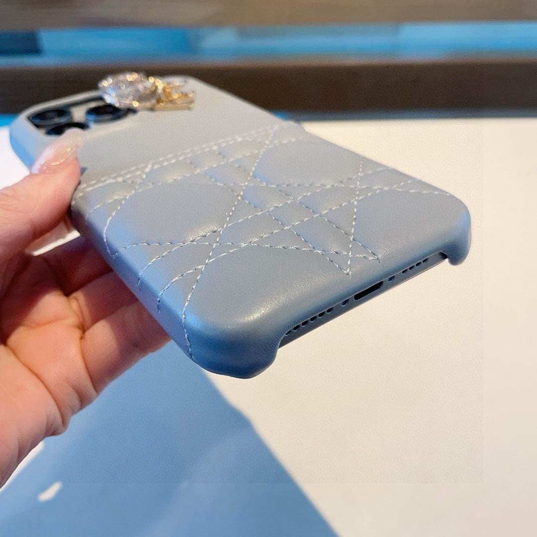 Dior iPhone 14/15 Pro Max Case with Lady Dior Charm - Original Design 7 i1757768031211 1549 0 5
