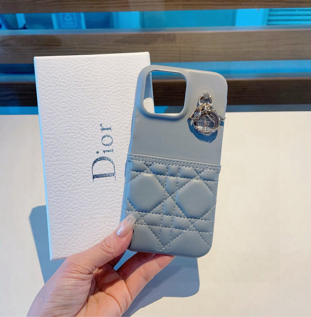 Dior iPhone 14/15 Pro Max Case with Lady Dior Charm - Original Design 3 i1757768031212 6706 0 1