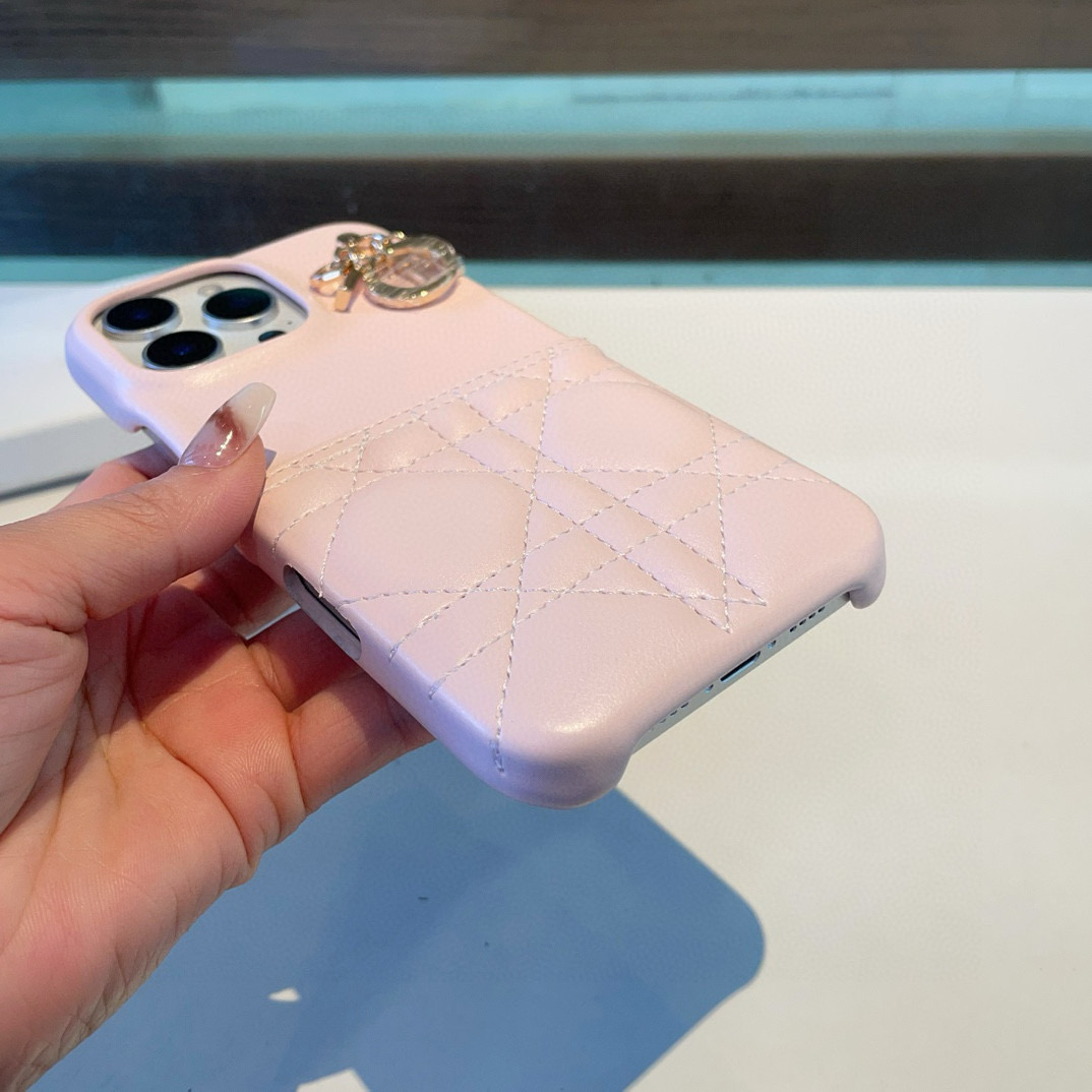 Dior Phone Case with Lady Dior Charm - Compatible with iPhone 13, 14 & 15 6 i1757768046496 547 0 4