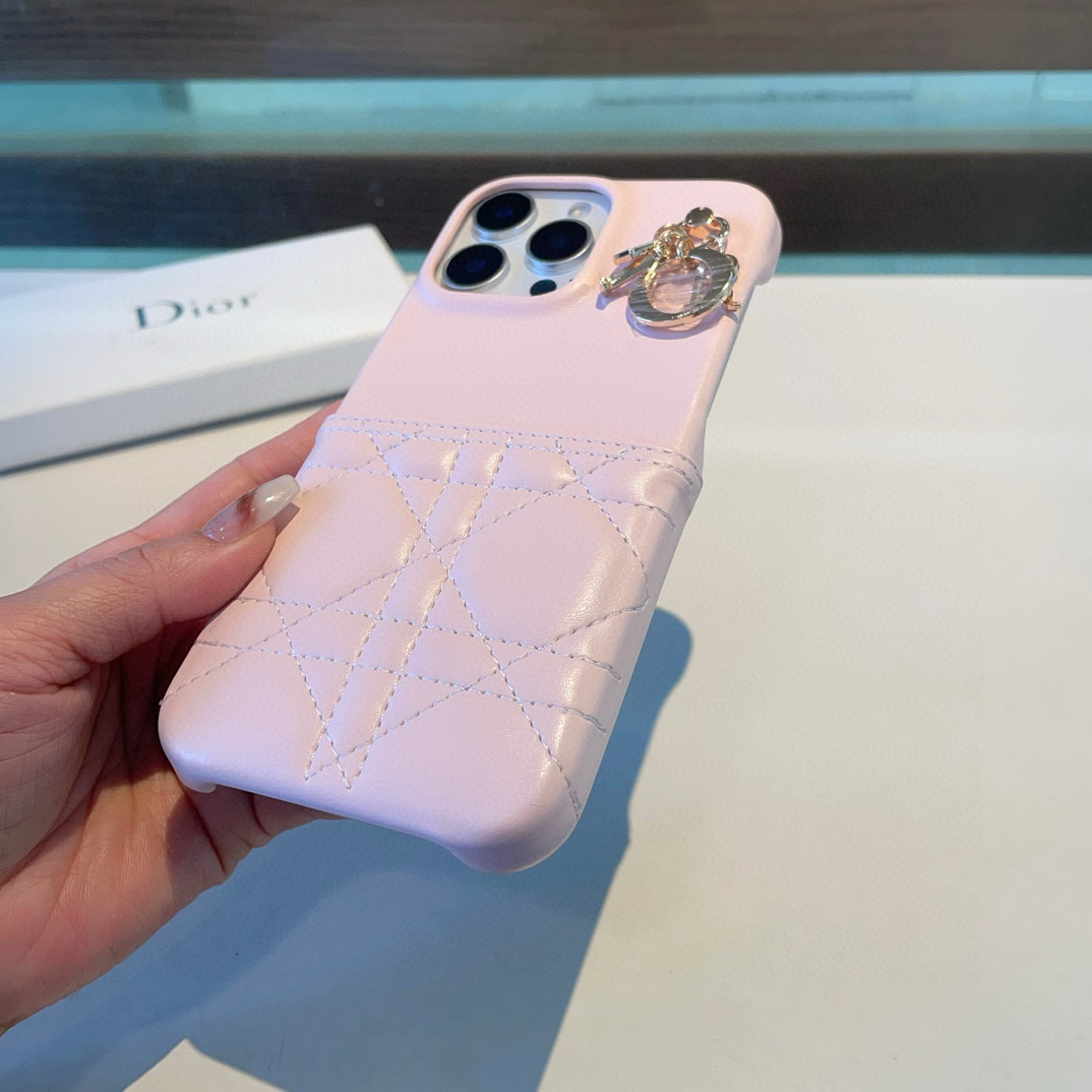 Dior Phone Case with Lady Dior Charm - Compatible with iPhone 13, 14 & 15 5 i1757768046496 9257 0 3
