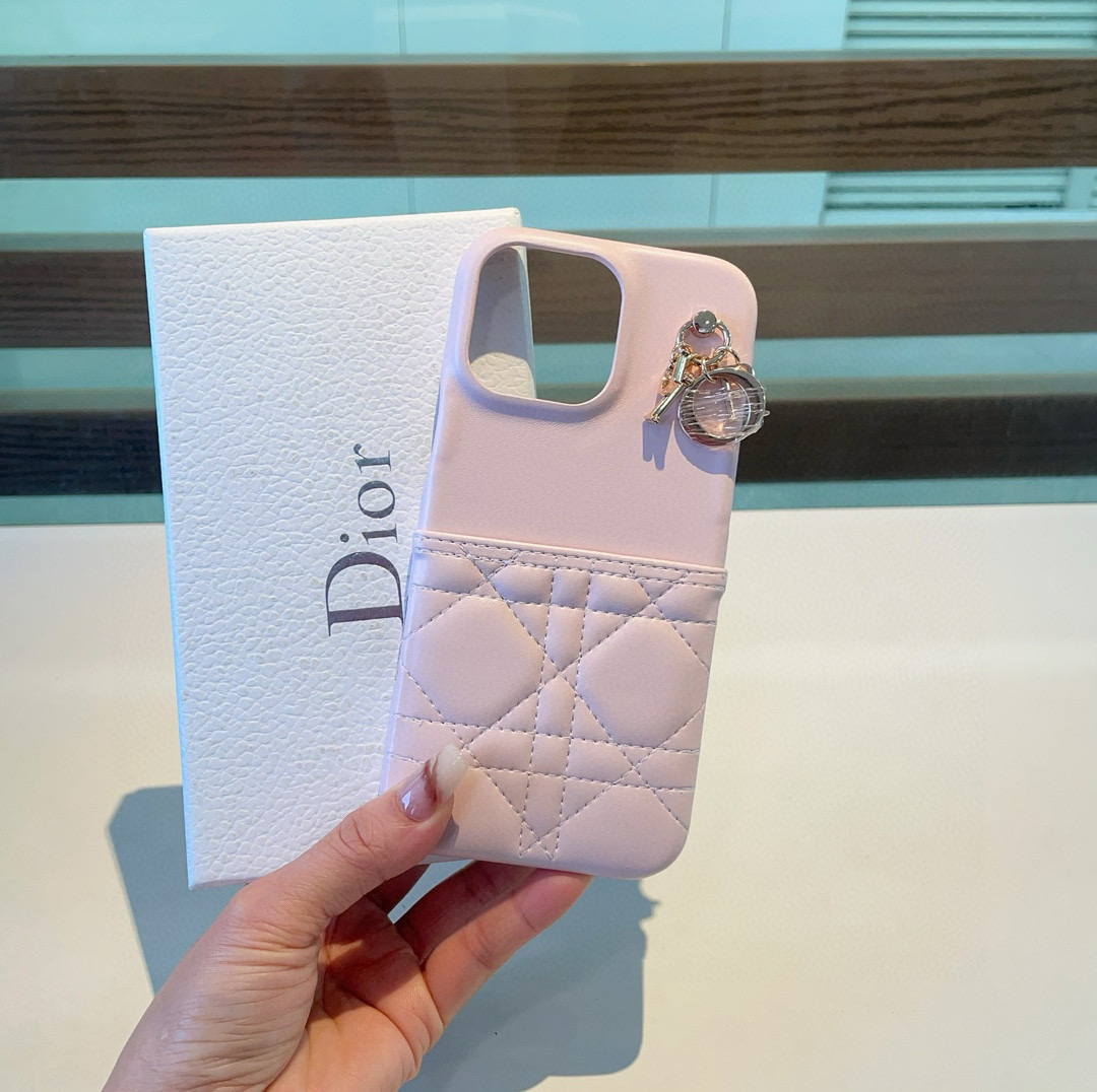 Dior Phone Case with Lady Dior Charm - Compatible with iPhone 13, 14 & 15 3 i1757768047156 3310 0 1