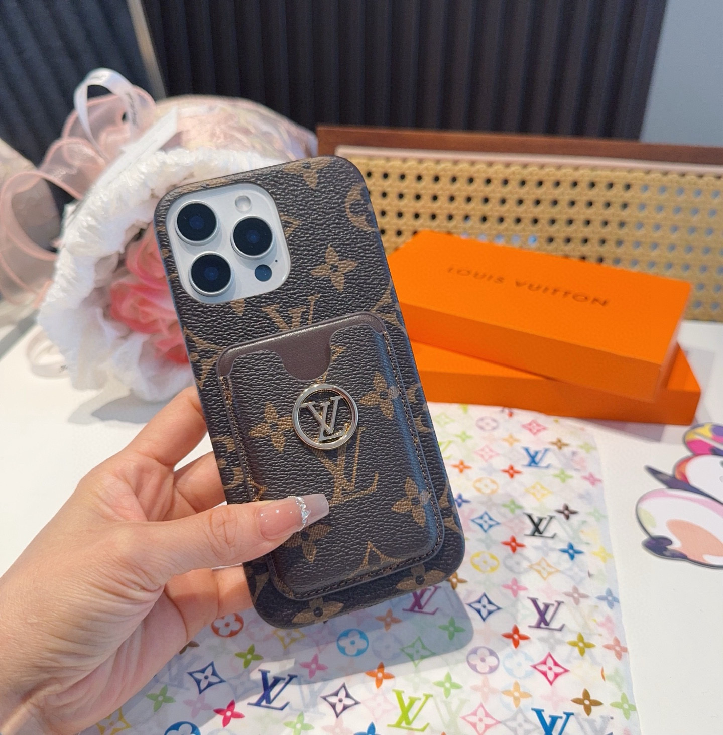 Louis Vuitton iPhone 14/15 Pro Max Case - Classic Monogram Card Holder 10 i1757854131799 9848 0 8