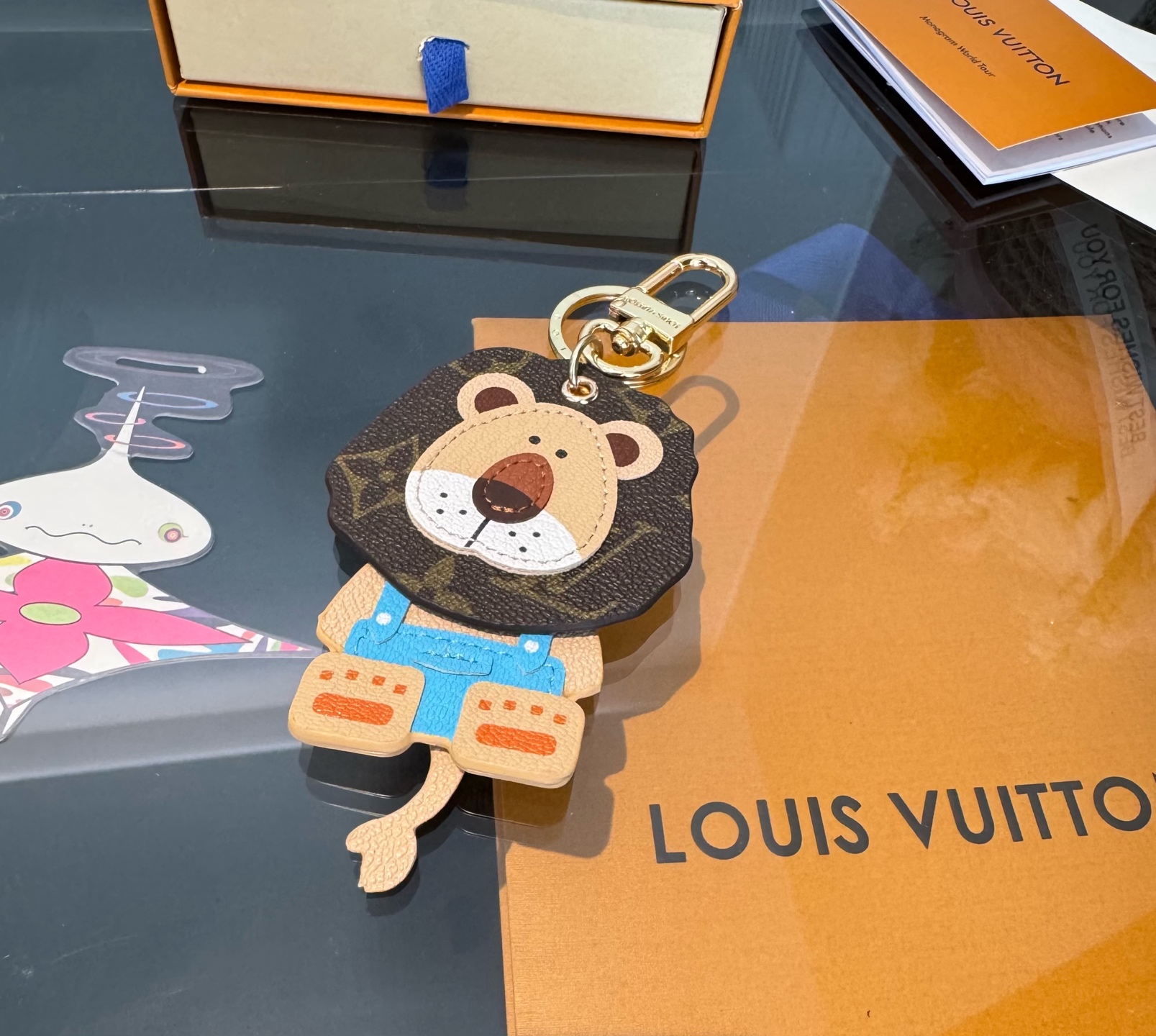 ❗新品❗Lv钥匙扣 灵动狮子🦁️挂饰独家原单LOUIS VUITTON 新款 老花狮子🦁钥匙扣 包包挂件