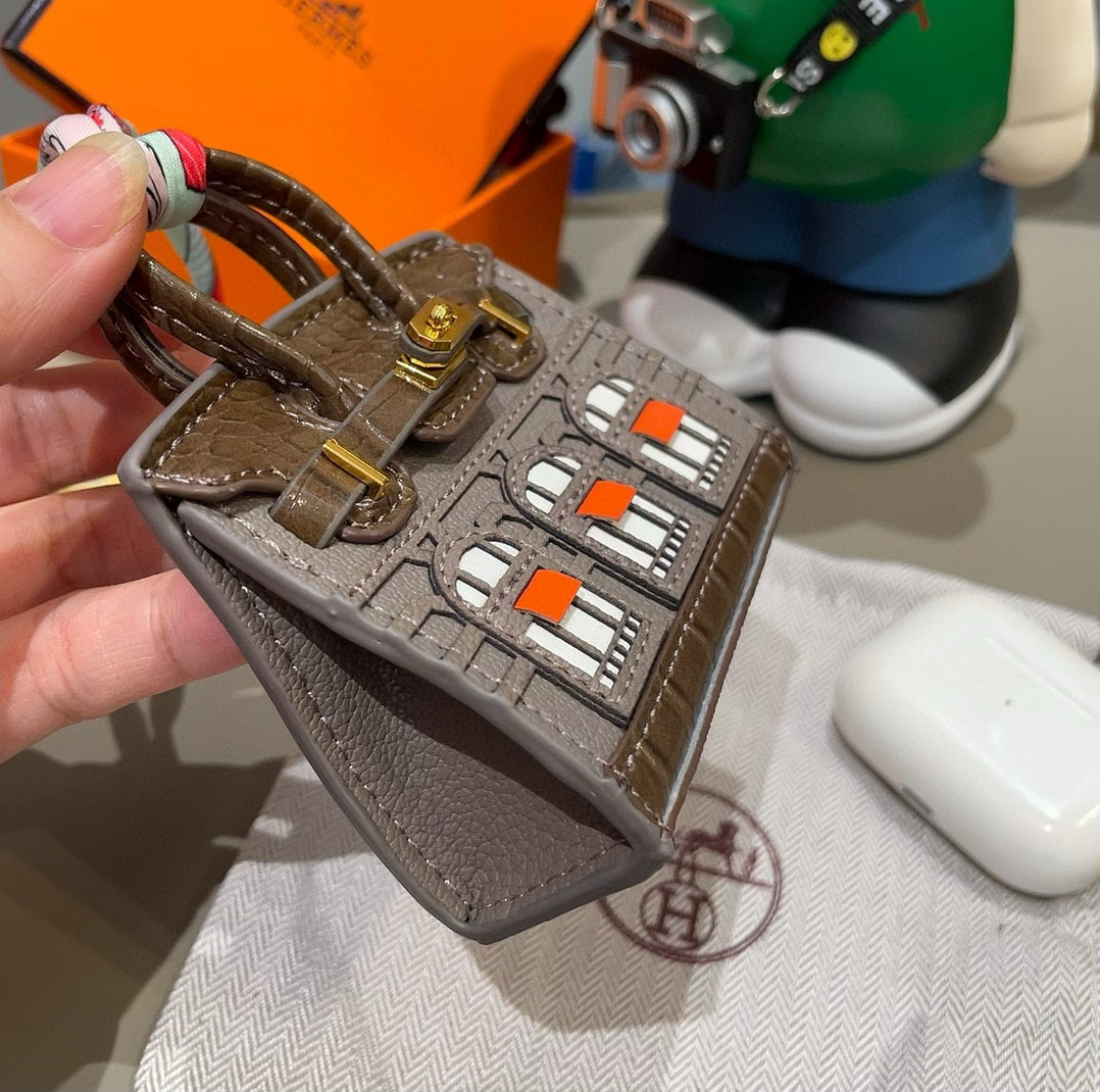 ❤️爱马仕迷你铂金包挂件 创意小房子包包 通用蓝牙耳机包 可放钥匙口红 时尚迷你包包 可以当包饰，耳机包