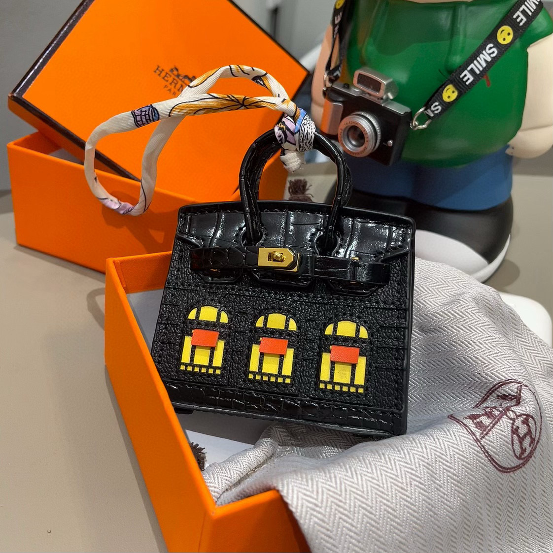 ❤️爱马仕迷你铂金包挂件 创意小房子包包 通用蓝牙耳机包 可放钥匙口红 时尚迷你包包 可以当包饰，耳机包