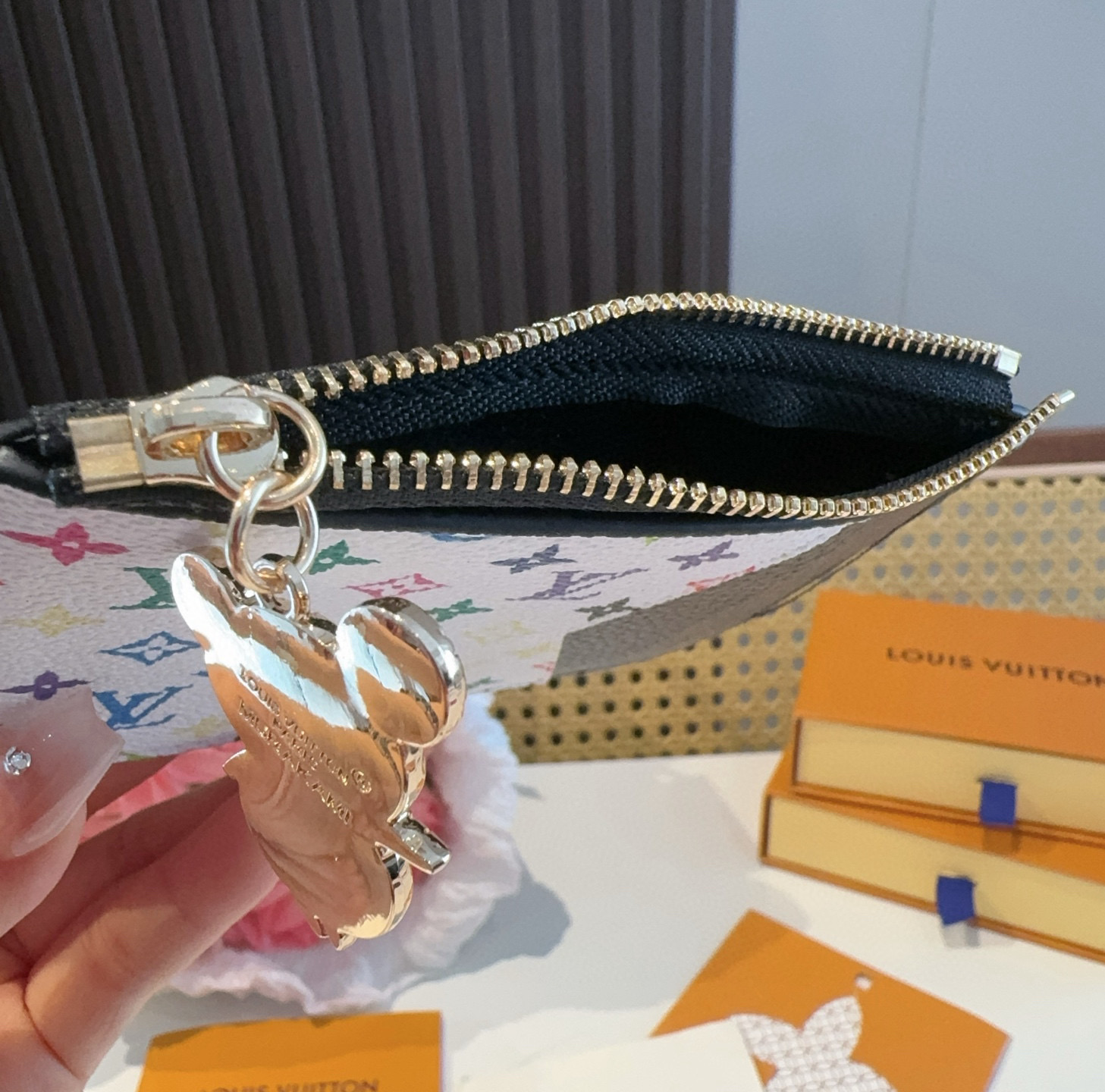 ✨M14155梅红白彩&蓝色白彩 LV卡包卡夹钱包 当季新款 LV x TM ROMY Ms卡夹 M本款