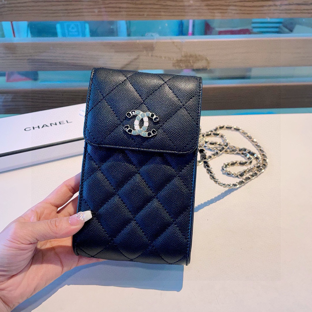 🔥香奈儿手机包包 斜挎包包 可装两部手机 零钱包 内设卡包 配套耳机包分开卖的生活出门这个包完全可以满足