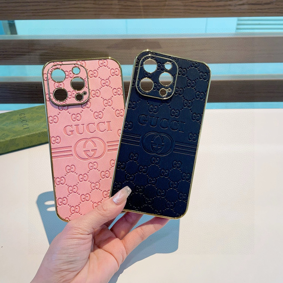 🔥 古驰Gucci电镀侧贴压纹手机壳 全包精孔手机壳型号：为了不出现报错型号，请打开本机查看手机设置显示