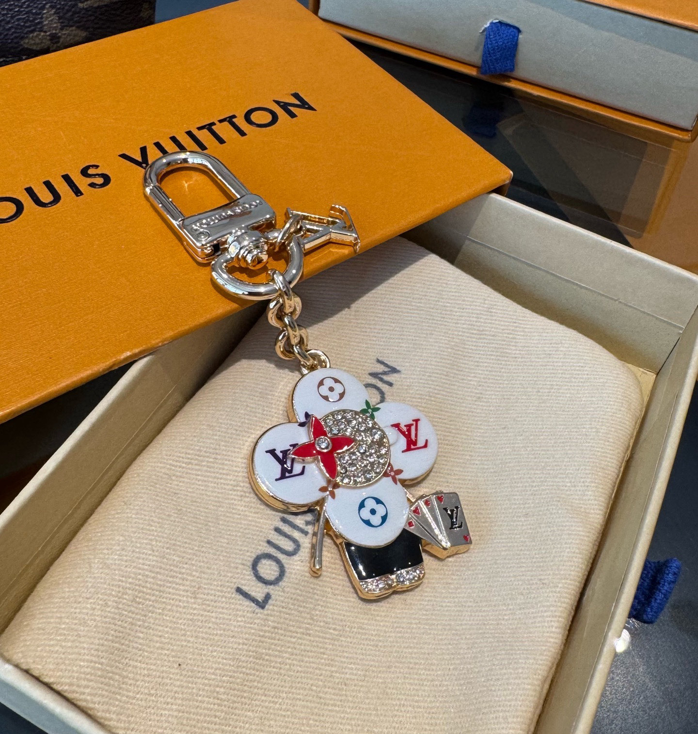LV钥匙扣 薇薇安新款钥匙扣 包包挂件包饰SPring Street Chain 包饰将 Monogra