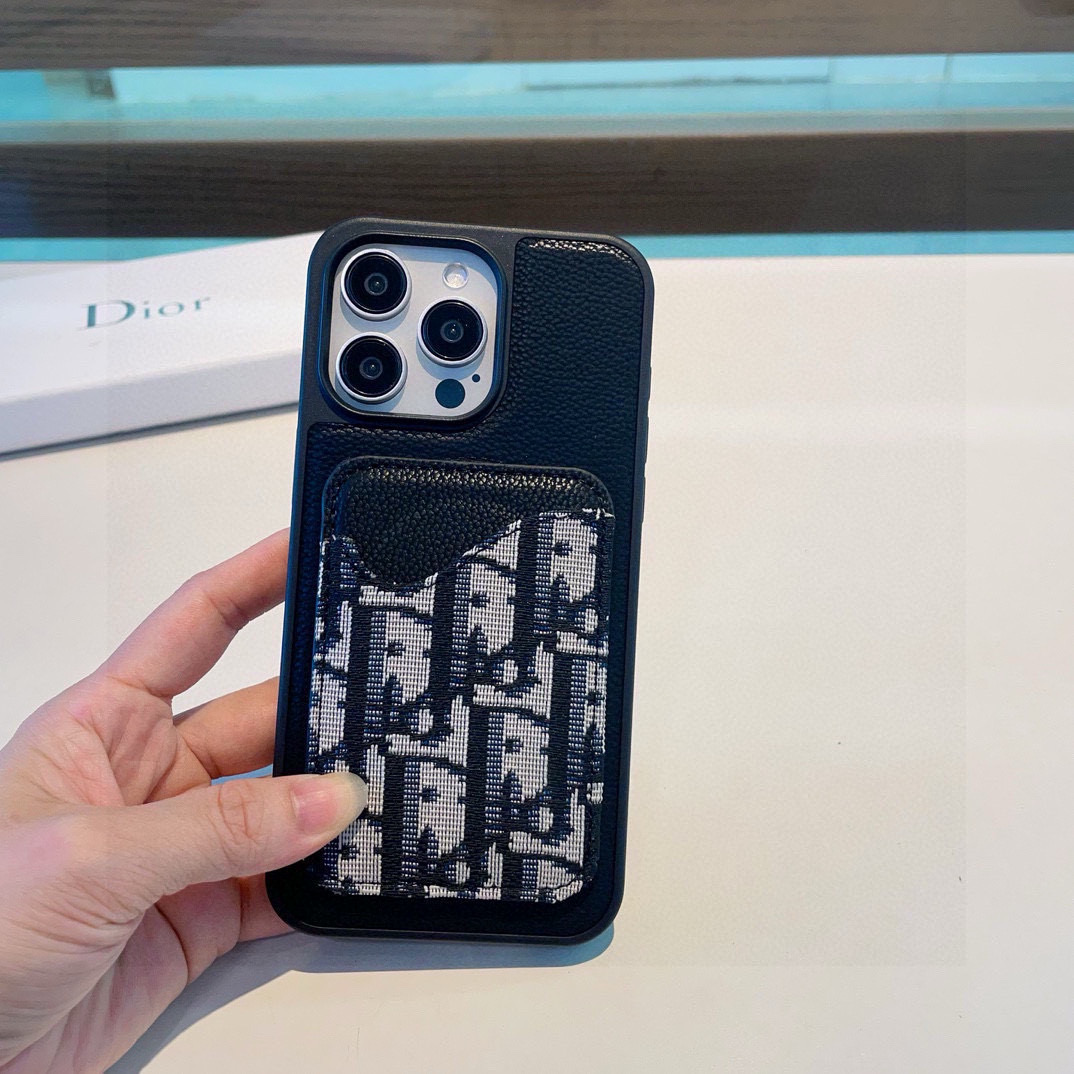🔥Dior迪奥卡包手机壳 荔枝纹磁吸壳➕磁吸卡包型号：为了不出现报错型号，请打开本机查看手机设置显示的型