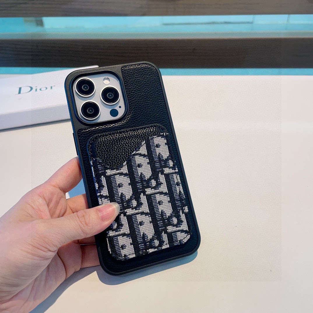 🔥Dior迪奥卡包手机壳 荔枝纹磁吸壳➕磁吸卡包型号：为了不出现报错型号，请打开本机查看手机设置显示的型