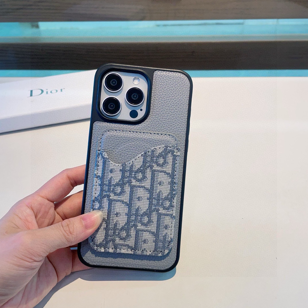 🔥Dior迪奥卡包手机壳 荔枝纹磁吸壳➕磁吸卡包型号：为了不出现报错型号，请打开本机查看手机设置显示的型