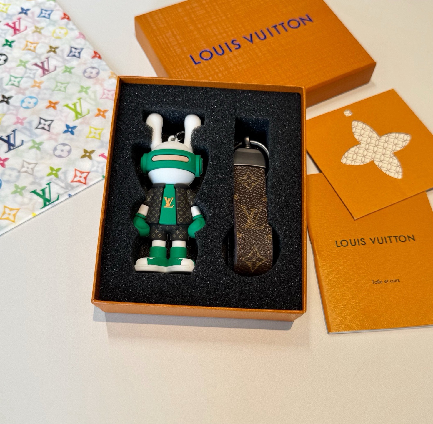 🔥LV兔子公仔钥匙扣 可拆卸当汽车摆件，网红爆款 高档装饰挂件 高版本出货 配包装