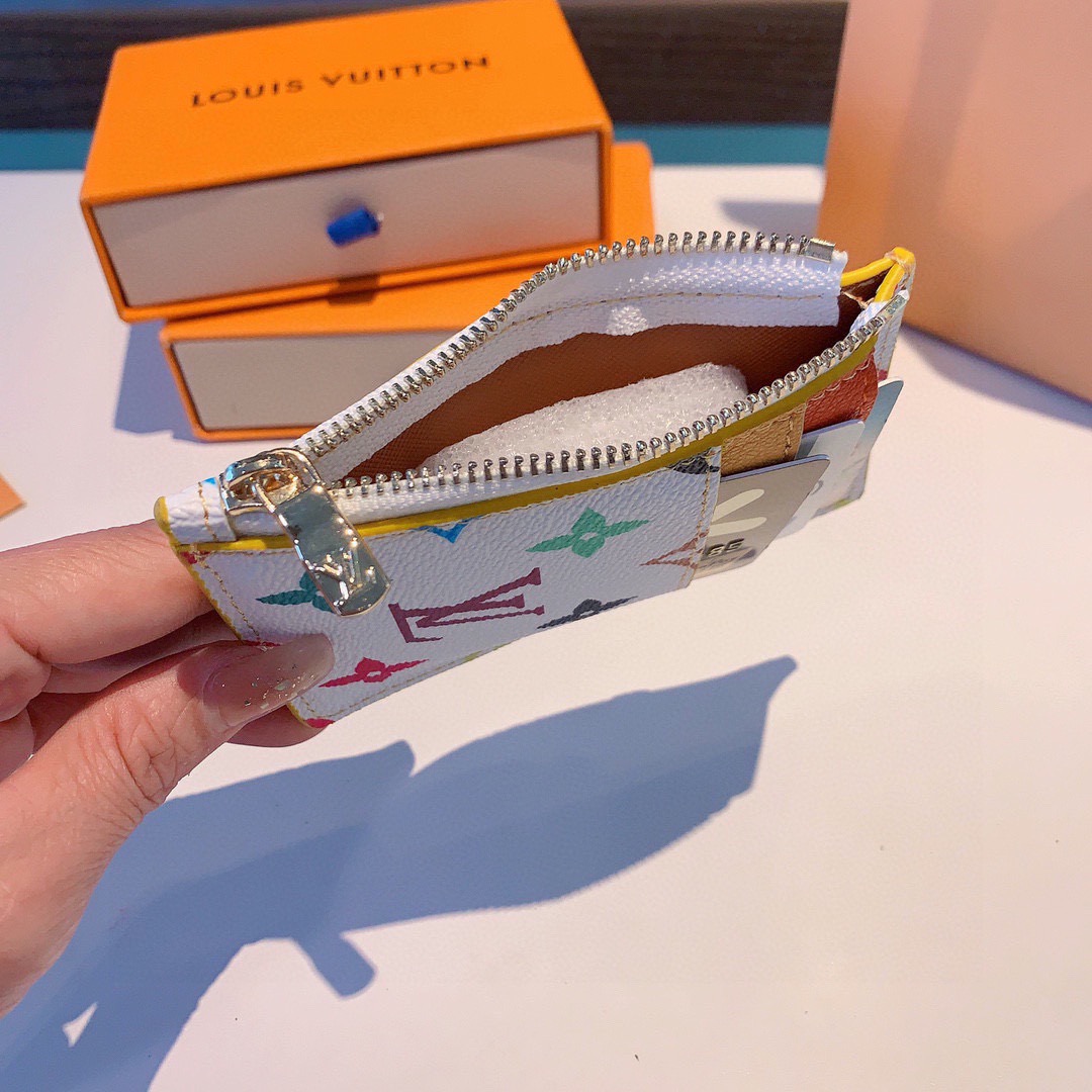 🔥独家新品LV卡通老花卡包，经典老花零钱包，圣诞熊🐻 小柴犬、米妮乔巴唐老鸭卡包零钱包两用，超纤材质 五