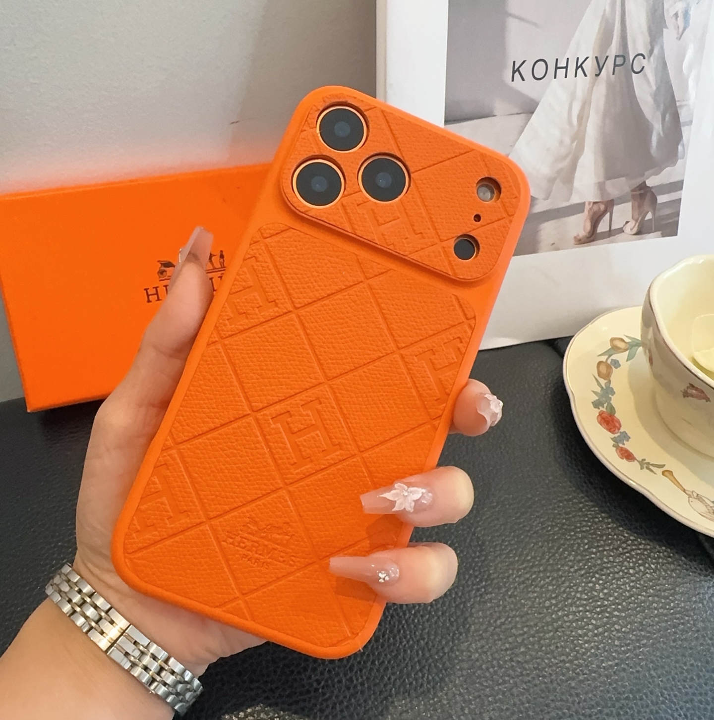 星宇橙系列 爱马仕全包手机壳型号：为了不出现报错型号，请打开本机查看手机设置显示的型号⚠️⚠️⚠️iPh